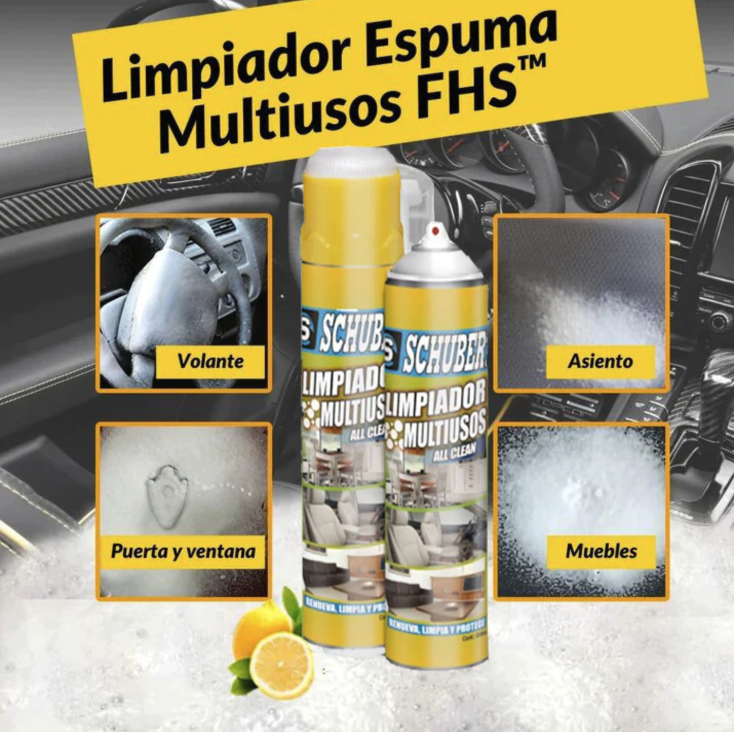 Espuma de limpieza multiusos